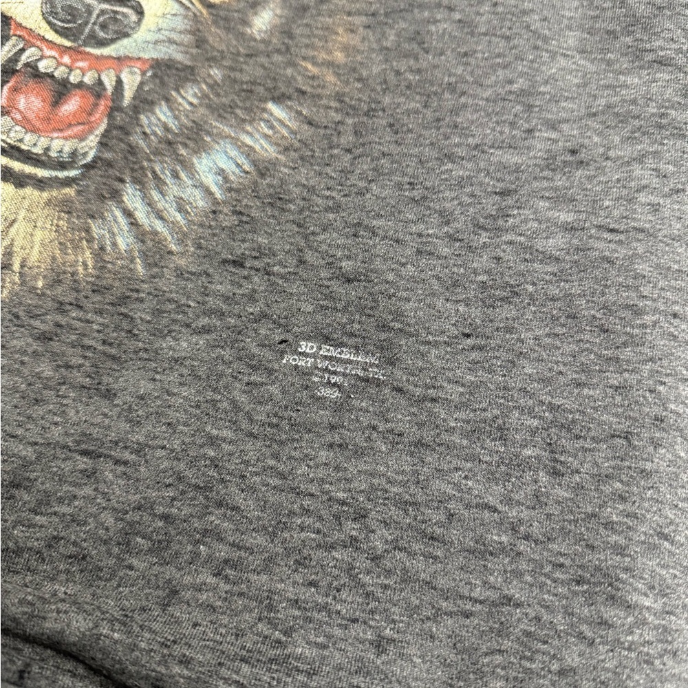 1991 3D Emblem Harley Davidson Wolf T-Shirt - Picture 3 of 5